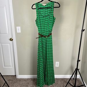 Green Michael Kors Maxi Dress with Belt